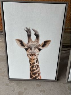 Canvas Giraffe picture