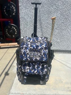 Boombah bag and Axe bat (softball fast pitch) youth.