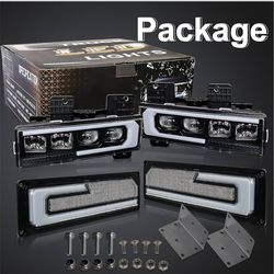 LED Headlights 88-98 Chevy GMC C/K 1(contact info removed) Tahoe Yukon DRL Turn