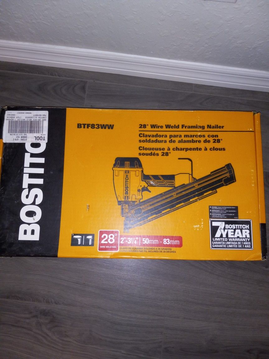 Bostitch 28 Degree Wire Weld Framing Nailer