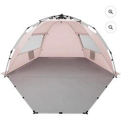 Oileus X-Large 4 Person Beach Tent Sun Shelter - Portable Sun Shade Instant Tent