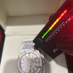 Iced out moissanite AP watch $800. Come with badge box and certificate