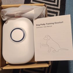 Brand New MEGAPAWS Waterproof Wireless Smart Potty Training Dog Doorbell, 2 count, White