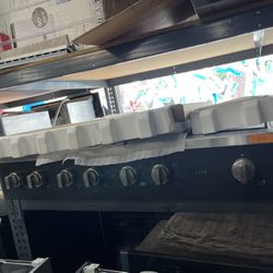 New Matte Black Range Top Gas Cafe 48” Commercial Style 