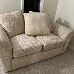 Love Seat Couch With Matching Foot Ottoman 