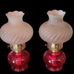 Ruby Red Vintage Kerosene lamps