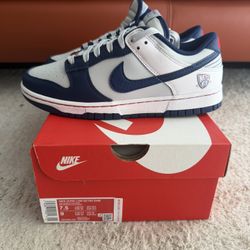 nike dunk low emb nba 75th anniversary brooklyn nets size 7.5 new