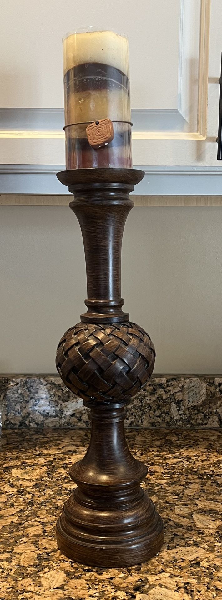 Candlestick Holder With Candle