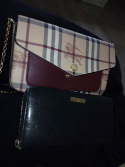 Burberry bag and Gucci wallet good condition