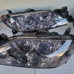 04-09 Mazda 3 Projector Headlights Luces Calaveras Micas Faros Focos Faroles 