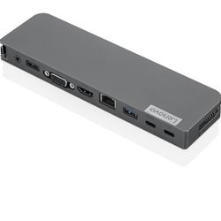 Lenovo 7-in-1 Portable USB-C Mini Dock - HDMI & VGA, 45W Charging, Compatible with Lenovo, Ap& USB-C Laptops, G0A70065US