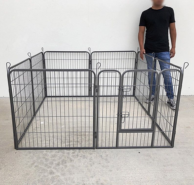 $100 (New in box) Heavy duty 32” tall x 32” wide x 8-panel pet playpen dog crate kennel exercise cage fence