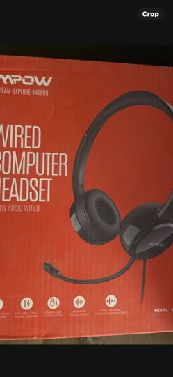 Mpow Single-Sided USB Headset with Microphone, Over-The-Head Computer Headphone for PC, 270 Degree Boom Mic for Right/Left Ear, Comfort-fit Call Cente