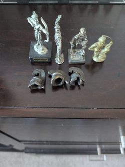 Ancient Greek Gods and Mythology Statues and Spartan Helmets Made Of Brass Copper