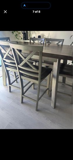 Bar Height Dining Table With 6 Chairs