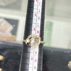 14kt Love Heart Gold Ring Size 7