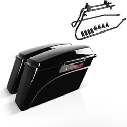 Craftride 5.0 5.0 out of 5 stars 2 Set Side Cases and Luggage Rack for Harley Davidson Softail 86 13 Latch Black
