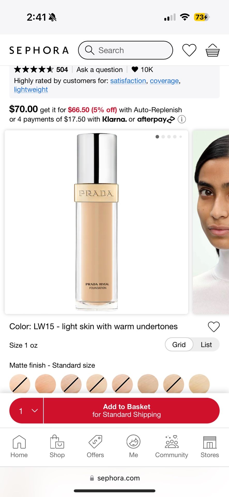 Prada Beauty Reveal Skin-Optimizing Refillable Soft Matte Foundation