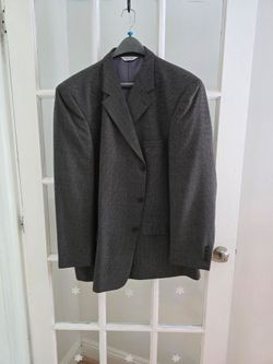 Grey & Black Sport Coat 52 Long