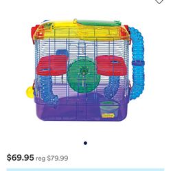 Hamster Cage And Jumbo Size Paper Bedding