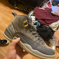 Grey Jordan 12s Size 13s