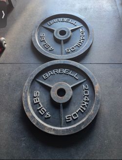 45 lbs Olympic Weights Plates…. Home Gym Fitness….