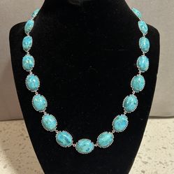 Turquoise Necklace in Sterling Silver