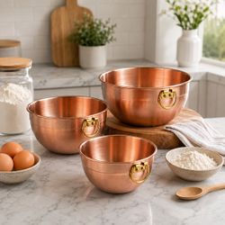 Copper Mixing Bowl Set