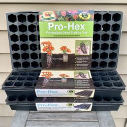 (3) Pro-Hex Professional Seed Starting Trays 