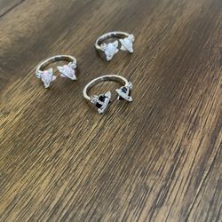 Double Heart Adjustable Ring