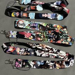 Anime Lanyards - Jujutsu, Demon Slayer, Naruto (New)