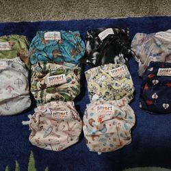 Lot of 46 Used Cloth Diapers + Extras – Mixed Brands, Great Starter Stash