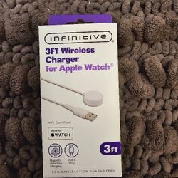 Infinitive 3ft Wireless Charger for Apple Watch MFi Certified 