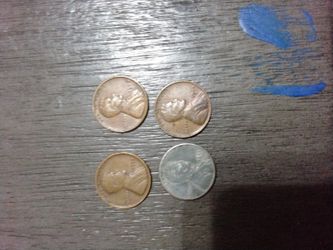 1934,1938,1943,1945 Pennies