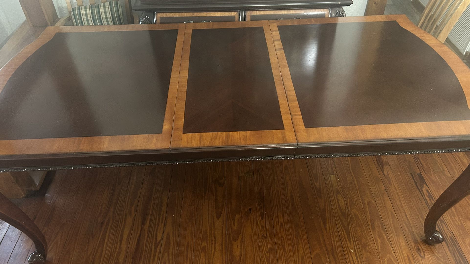 Wood Table With 6 Chairs