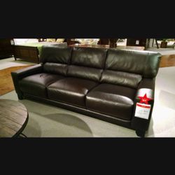 Authentic Leather Couch 