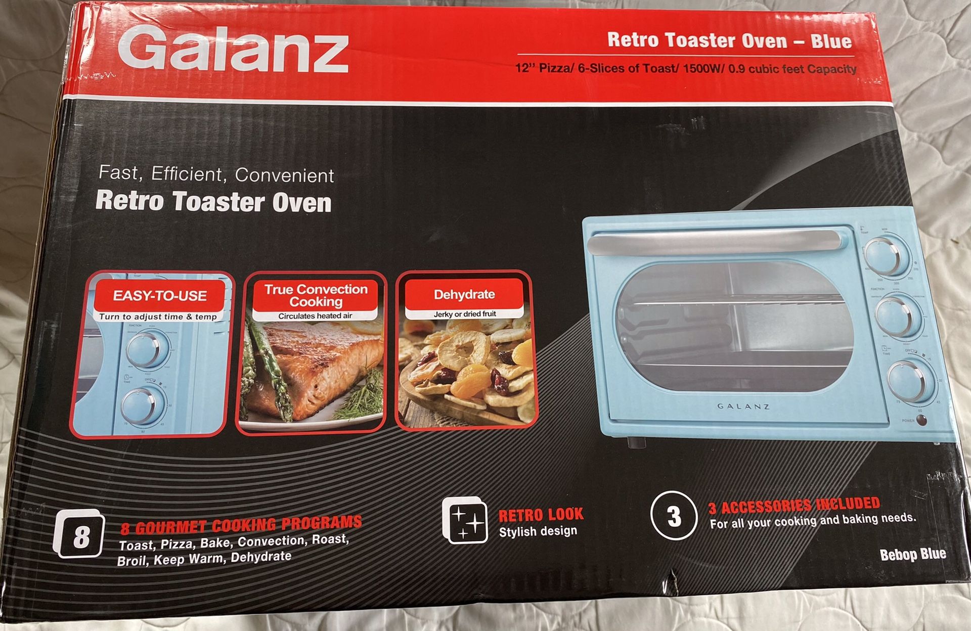 Sealed Brand New Galanz Retro Toaster Oven.