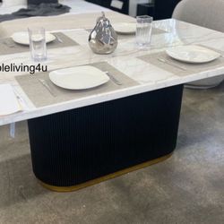 72” Genuine Marble Dining Table Brand New In Box