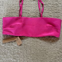Brand New Bandeau Bikini BOUTIQUE Top, size Large, by SKIMS. Gorgeous Bright Pink