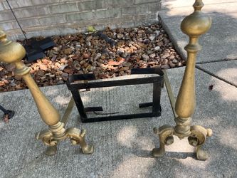 Fireplace decorations andirons