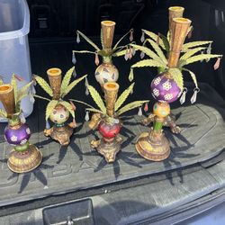 Vintage Candle Holders 6 All Together 
