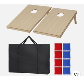 3ftx2ft Classic Size Wooden Cornhole Boards Set w/Carrying Case & 8 Bean Bags