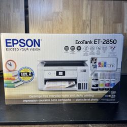 Brand new / sealed Epson EcoTank ET-2850 Wireless Color All-in-One Cartridge-Free Supertank Printer with Scan, Copy and Auto 2-Sided Printing