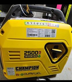 CHAMPION GAS DUAL FUEL GASOLINE AND PROPANE 2500 WATTS INVERTER SUPER QUIET GENERATOR