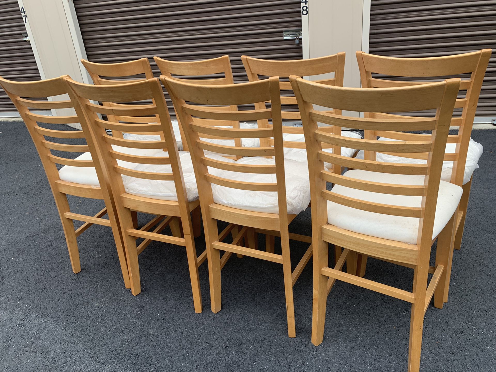8 Tan Dining Room High Chairs