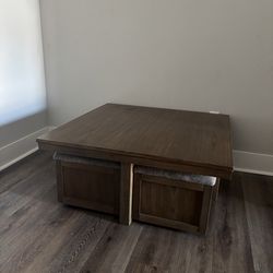Solid wood coffee table