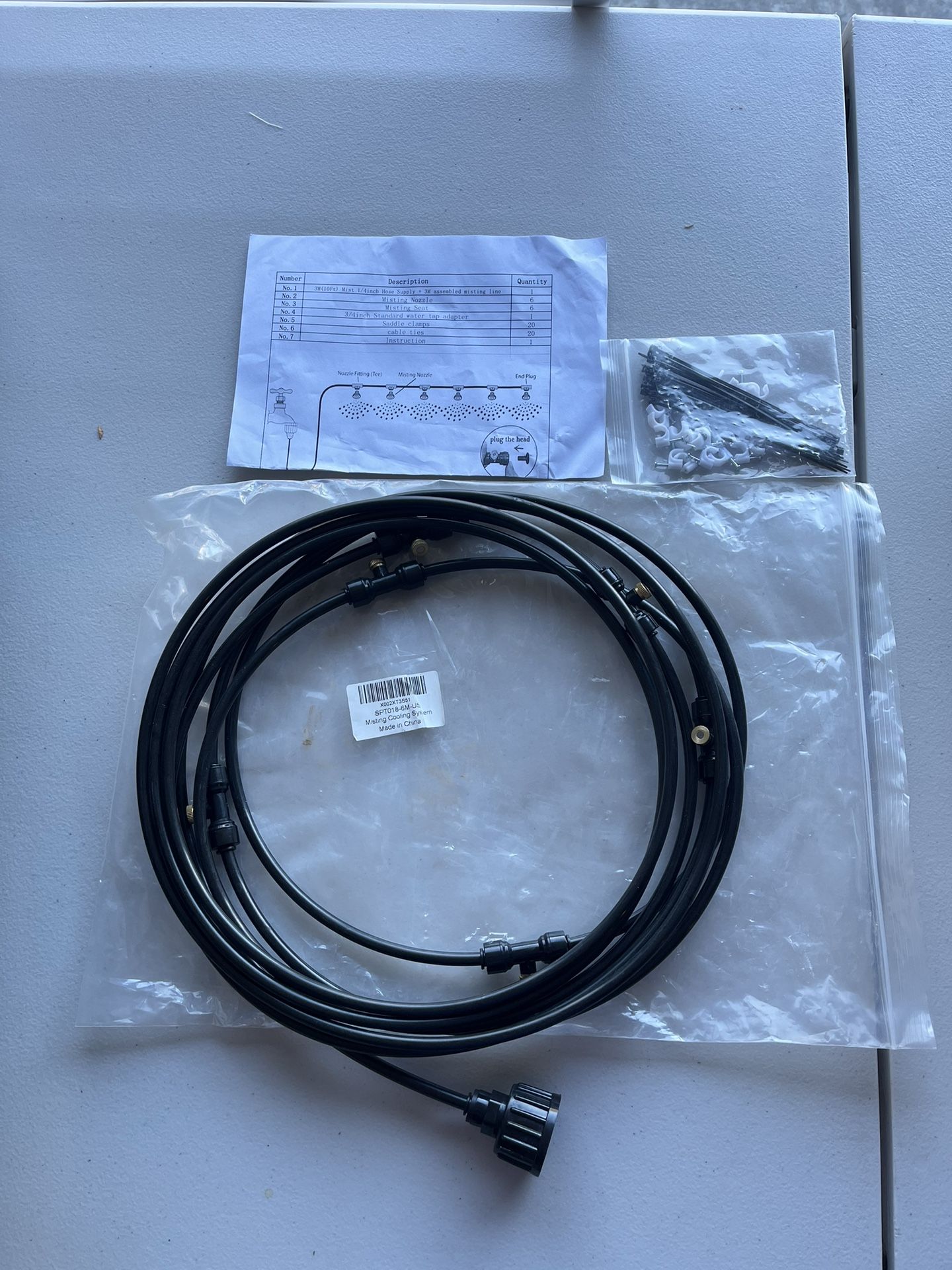 26 FT Outdoor Misting Cooling System. Brand New in Bag. Never Used