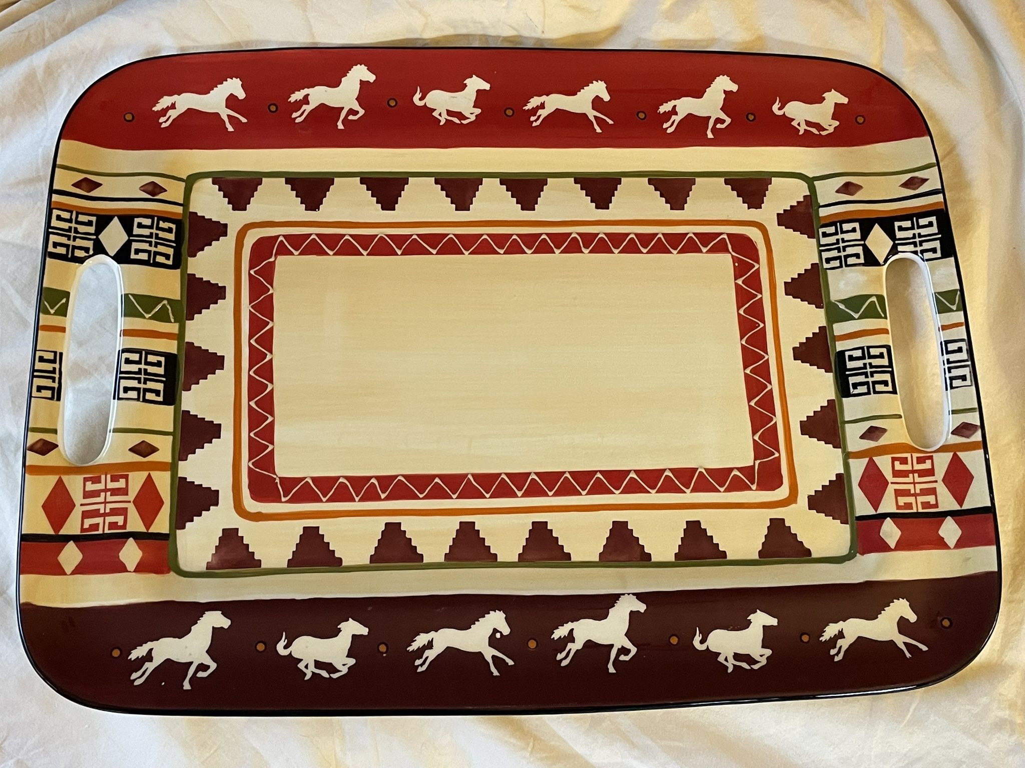 Beautiful Del Rio Serving Tray w/Handles!