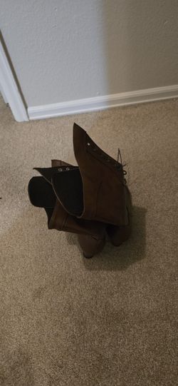 Brown Tall Low Cut Women Boot