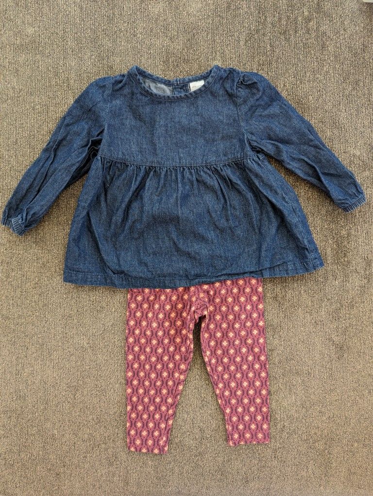 Carter's 2 Piece Baby Girl Outfit Size 18 Months NWOT